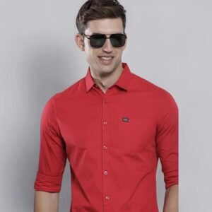 Men's Casual Shirt, Long Sleeve, Dual Chest Pockets, Button-Down Collar